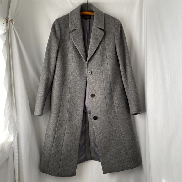 Jaeger Jackets & Blazers - Elegant brushed wool grey coat by Jaeger